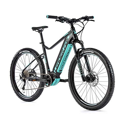 Mountain bike elettriches : Bicicletta elettrica VAE MTB Leader Fox 27 nero opaco / verde