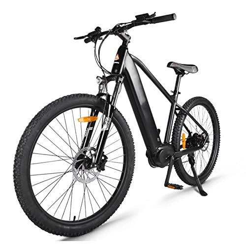 Mountain bike elettriches : Biciclette elettriche per Adulti Uomini 250W Mountain Bike elettrica 27, 5 Pollici 140 KM Long Endurance Sensore di Coppia per Bicicletta elettrica assistita Ebike (Colore : Nero)
