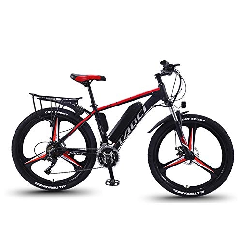 Mountain bike elettriches : Biciclette Elettriche per Gli Adulti, Fat Tire Ebike 26" Mountain Bike Batteria agli Ioni Litio 36V Forcella Ammortizzata MTB, 13ah 80km, 21 Speed