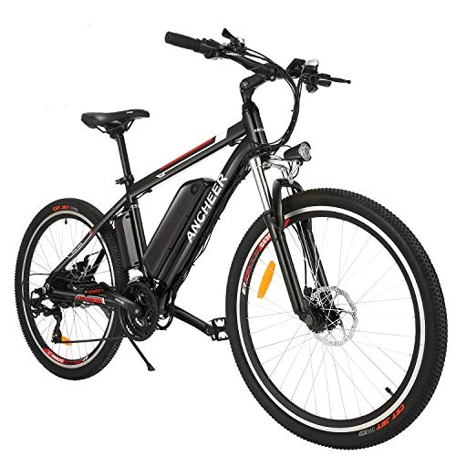 Mountain bike elettriches : BIKFUN Bicicletta Elettrica, Bici Elettriche MTB da 26" / 27, 5" con Batteria al Litio 36V 12, 5Ah / 10Ah / 8Ah, Motore 250W, Shimano 21 velocità (26" Viaggiatore - 12.5 Ah)