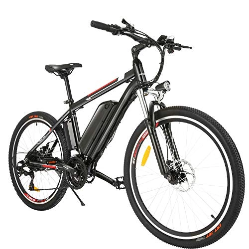 Mountain bike elettriches : BIKFUN Bicicletta Elettrica, Bici Elettriche MTB da 26"con Batteria al Litio 36V 12, 5Ah, Motore 250W, Shimano 21 velocità E-Bike