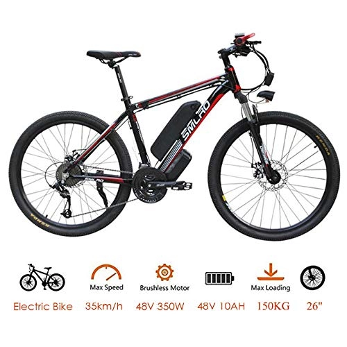 Mountain bike elettriches : canoy Bicicletta elettrica, Mountain Bici 26 Pollici, Smart Folding Portatile E-Bike 21 velocit Trekking Ebike C