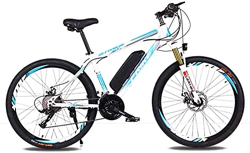 Mountain bike elettriches : CCLLA Biciclette elettriche per Adulti Mountain Bike elettrica 21 velocità 36V 8Ah Batteria al Litio E-Bike con Ruota a Raggi da 26"Grande Pneumatico e Motore da 250 W per Spiaggia Neve Ghiaia Pi