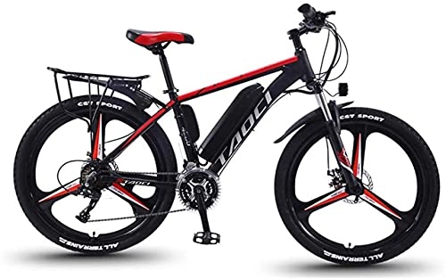 Mountain bike elettriches : CCLLA Mountain Bike elettrica per Adulti Fat Tire, Biciclette Leggere in Lega di magnesio all Terrain 350W 36V 8AH Commute Ebike per Uomo, Ruote da 26 Pollici (Colore: Rosso)