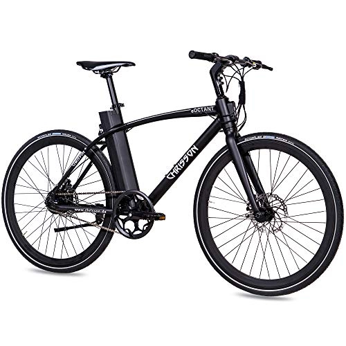 Mountain bike elettriches : CHRISSON EOCTANT - Bicicletta elettrica da 28 pollici, con display manubrio, colore: nero, con motore Aikema posteriore da 250 W, 36 V, 40 Nm, per uomo e donna