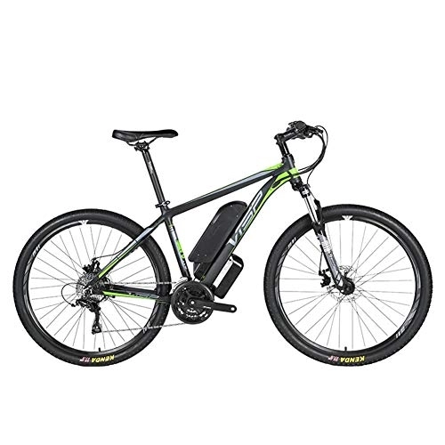 Mountain bike elettriches : D&XQX Elettrico Mountain Bike (26-29 Pollici), con Grande capacità Rimovibile agli ioni di Litio (36V 250W), Bici elettrica 24 Speed ​​Gear e Tre modalità di Funzionamento, Verde, 26 * 15.5in