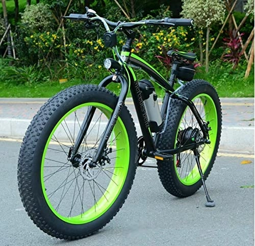 Mountain bike elettriches : Desay 1000W 26IN Electric E Bike Fat Tire Snow Beach Mountain 22 Speed Bicycle New