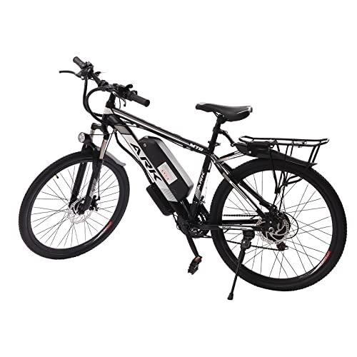 Mountain bike elettriches : E Bike 26 pollici, E-mountain bike da uomo e donna, bicicletta elettrica a 21 marce, con display LCD, 3 modalità di guida, 25 km / h, batteria al litio da 48 V, 10 Ah