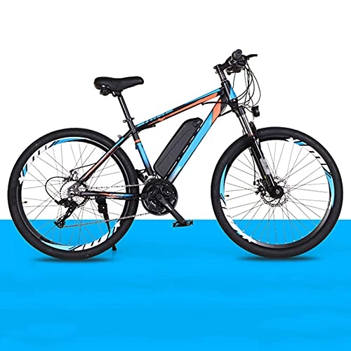 Mountain bike elettriches : E-Bike Pedalata Assistita 250W Elettrica Mountain Bike Batteria Rimovibile agli Ioni di Litio 21 velocità E Forcella Ammortizzata Batteria agli Ioni di Litio Rimovibile da 36 V / 8 Ah, Black Blue