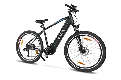 Mountain bike elettriches : ESKUTE Bici Elettrica MTB 27.5" Netuno Pro con Motore Centrale 250w, Batteria con Celle Samsung 36V 14, 5A per Adulti Unisex Cambio a 9 Velocità
