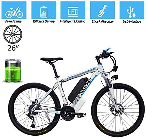 Mountain bike elettriches : FANLIU E-Bikes Bici elettrica 36V 13Ah Adult Light 350W 26 Pollici a LED 3 modalit fari Adatto for Gli Uomini Le Donne