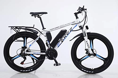 Mountain bike elettriches : Green y Biciclette Elettriche, Potenza Super Portatile e Mountain Bike Elettriche per Adulti. 26"36V 350W.(Color:Blu, Size:8Ah50Km)