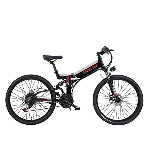 Mountain bike elettriches : GTYW, Bici Elettrica Pieghevole, Mountain Bike, Ciclomotore Per Adulti, Bici Elettrica, Mountain Bike Fuoristrada, Motore Da 26", 48v10ah, 350 W, B-26