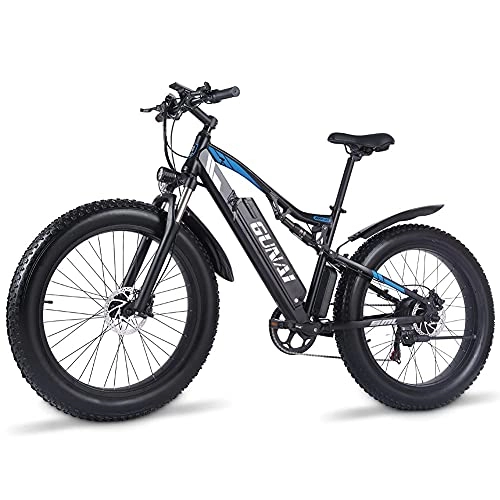 Mountain bike elettriches : GUNAI Bici Elettrica 1000w Mountain Bike con Pneumatici Grassi con Batteria Rimovibile Agli ioni di Litio da 48 V 17 Ah e Doppio Assorbimento Degli Urti