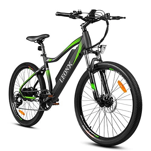 Mountain bike elettriches : H&G Biciclette elettriche per Adulto, 26'' Bici Elettrica Motore da 350 W, velocità Massima 25 km / h per Adulti Città Pendolarismo Ciclismo all'aperto, Green