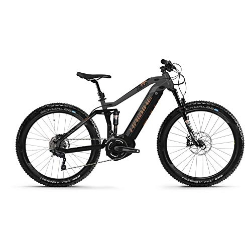 Mountain bike elettriches : HAIBIKE Sduro Fullnine 6.0 Yamaha 500Wh 20v Nero / Titanio Taglia 48 2019 (eMTB all Mountain)