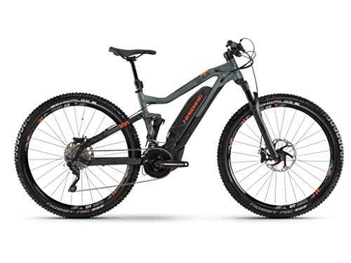 Mountain bike elettriches : HAIBIKE Sduro Fullnine 8.0 Yamaha 500Wh 20v Nero / Verde Oliva Taglia 40 2019 (eMTB all Mountain)