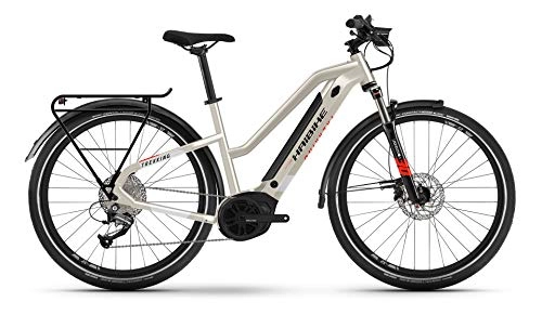Mountain bike elettriches : Haibike Trekking 4 500 Wh Yamaha Bicicletta elettrica 2022 (27, 5" LowStandover M / 48 cm, Desert / White (LowStandover))