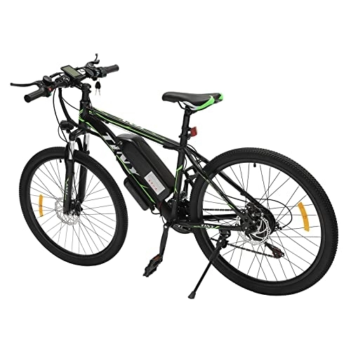 Mountain bike elettriches : HaroldDol Bicicletta elettrica elettrica da 26 pollici, per uomo e donna, freno a disco anteriore e posteriore, 21 marce, con display LCD