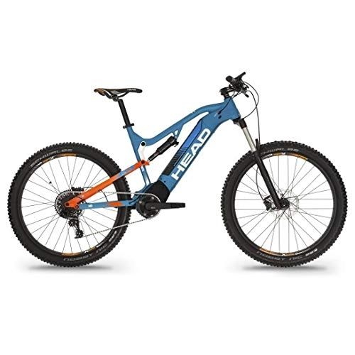 Mountain bike elettriches : Head Bike Sfax, Bicicletta Elettrica Unisex - Adulto, Blue / Orange, 48