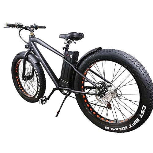 Mountain bike elettriches : HMEI Bici elettriche da Montagna per Adulti Uomini 1000w Bici elettrica da Neve 48v 17ah Bicicletta elettrica 26 Pollici 4.0 Fat Tire E Bike (Colore : Nero)