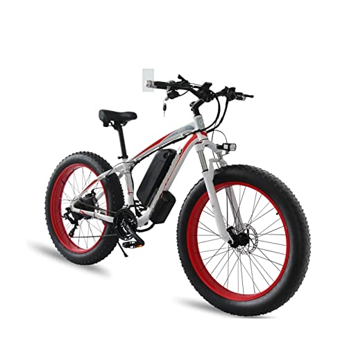 Mountain bike elettriches : HMEI Bici elettriche per Adulti Uomini 1000W 26 Pollici Fat Tire Bici elettrica 48V 18Ah Batteria al Litio Rimovibile Bicicletta elettrica Beach Ebike (Colore : E, Taglia : One 18AH Battery)