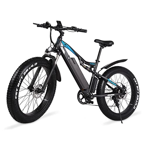 Mountain bike elettriches : HMEI Bicicletta elettrica Pieghevole 26 '' Fat Tires Bicicletta elettrica per Adulti 25MPH Ebike con Batteria Rimovibile 48V 1000W Bici elettriche per Adulti con Display LCD