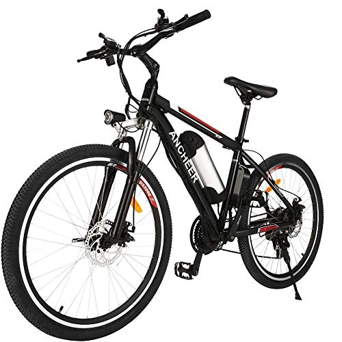Mountain bike elettriches : HOME-MJJ Elettrico Mountain Bike, 250W 26 '' Electric con La Bicicletta Removibile 36V 8Ah / 12.5Ah agli ioni di Litio for Adulti 21 velocità Shifter