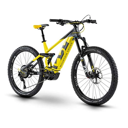 Mountain bike elettriches : Husqvarna Mountain Cross 7 MC7 27, 5'' 630Wh Shimano 11v Taglia 40 Giallo 2019 (eMTB all Mountain)