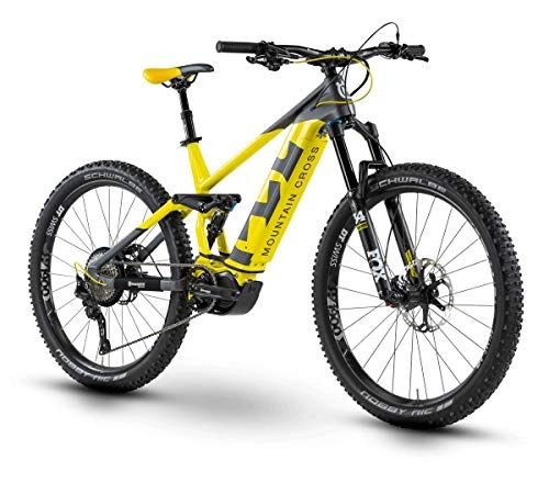 Mountain bike elettriches : Husqvarna Mountain Cross 7 MC7 27, 5'' 630Wh Shimano 11v Taglia 48 Giallo 2019 (eMTB all Mountain)