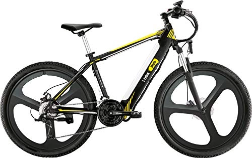 Mountain bike elettriches : I-Bike, Mountain Mud Unisex adulto, Nero Bianco Giallo, Unica