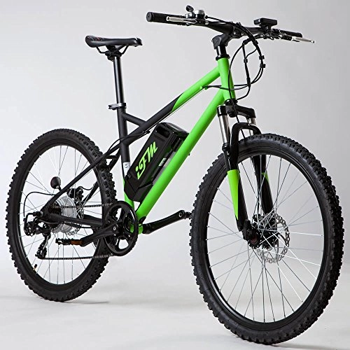 Mountain bike elettriches : imt Mountain Bike Elettrica a Pedalata Assistita 27.5” 250W 8AH Verde e Nera