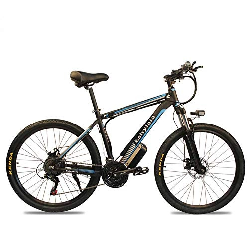Mountain bike elettriches : KT Mall Bicicletta elettrica Batteria al Litio Assisted Mountain Bike per Adulti elettromagnetico Freno Anti-Skid Ammortizzatore 48 V 27 velocità, 2, 48V10AH350W