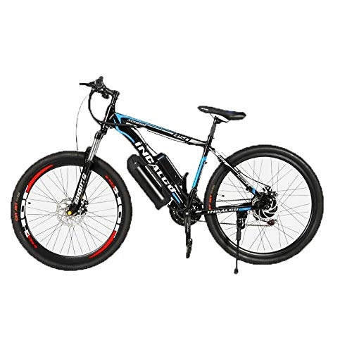 Mountain bike elettriches : KUSAZ Mountain Bike elettrica 36v 26 Pollici in Lega di Alluminio per Auto per Adulti-Blu