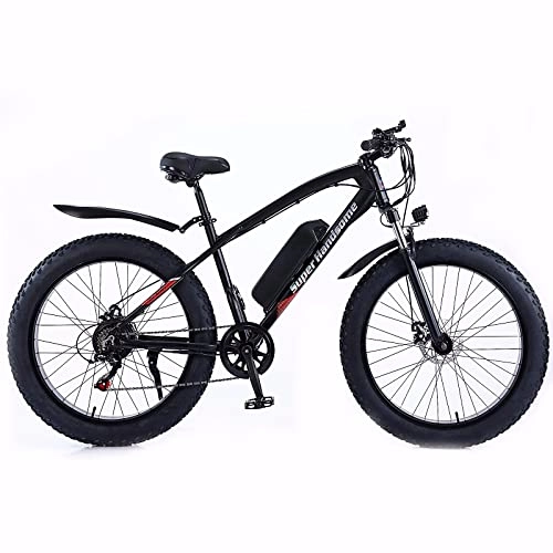 Mountain bike elettriches : KXY Bicicletta Elettrica per Adulti, Mountain Bike di Assistenza Elettrica, Pneumatici Fuoristrada da 26 Pollici, Batteria al Litio Rimovibile, Trasmissione a 7 velocità