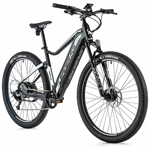 Mountain bike elettriches : Leader Fox Velo electrique-VAE vtt 29'' arimo 2021 Mixte moteur Roue AR bafang 250w 36v batterie 15a Noir Mat-Blanc 8v sunrace (17, 5'' - h46cm - Taille m - pour Adulte de 168cm à 178cm)
