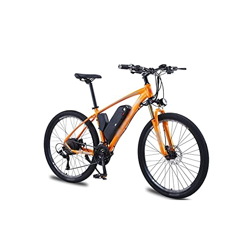 Mountain bike elettriches : Liangsujian Bici da Montagna in Lega di Alluminio per Bicicletta elettrica da 27.5 Pollici ad Alta Potenza Mountain Bike 4 8V500W. Bicino Elettrico per Uomo Moto Elettrico (Color : Orange)