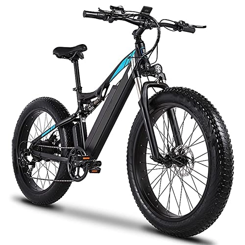 Mountain bike elettriches : LIU 100. 0W 48V. Bici elettrica for Adulti 28 mph Electric Mountain Bike Snow Bike 26 Pollici Pneumatici Ebike