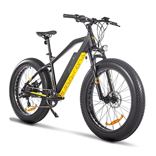 Mountain bike elettriches : LIU Bici elettrica da Uomo per Adulti 750W, 26 '' Fat Tire Biciclette elettriche 48V 13Ah Batteria al Litio Mountain Electric Bike Beach Moto (Colore : Nero)