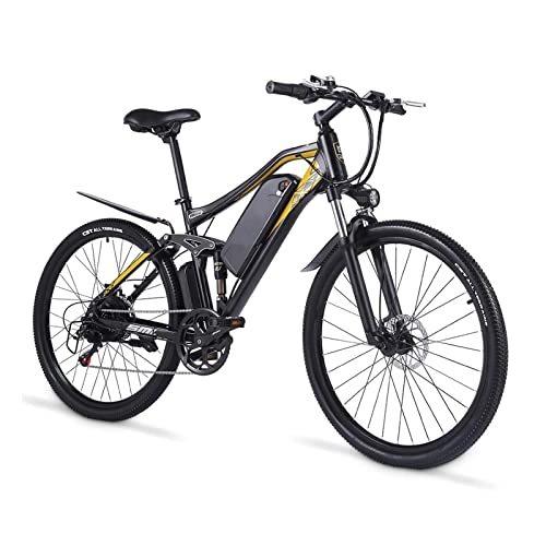 Mountain bike elettriches : LIU Bicicletta elettrica 27, 5 Pollici Pneumatico 500W Mountain E-Bike Adulto Bici 48V 17Ah Urban Bike (Colore : M60 wtth Two Battery)