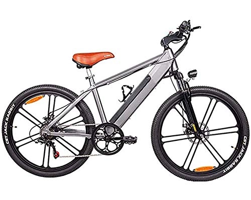 Mountain bike elettriches : LJ Bici elettrica per adulti da 26 pollici in lega di magnesio, con batteria al litio rimovibile da 48 V 10 Ah, freni a disco idraulici per mountain bike da 350 W