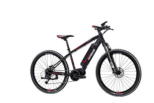 Mountain bike elettriches : Lombardo Mountain Bike Elettrica E-Valderice Cm 27, 5" Black / RedMat Misura 46