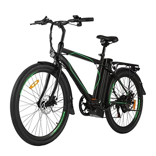 Mountain bike elettriches : LWL Bicicletta elettrica 250W / 350W per adulti, 21 velocità elettrica Mountain Bike Shifter E-Bike anteriore e posteriore freno a disco bicicletta (dimensioni: nero 26" 250W 36V)