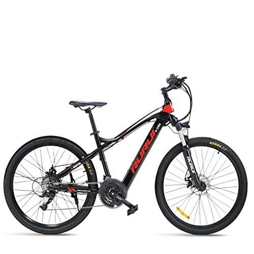 Mountain bike elettriches : LYRWISHLY Adulti ForElectric Biciclette, in Lega di Alluminio Ebikes Biciclette Tutto Terreno, 27.5" 48V 17Ah Rimovibile agli ioni di Litio Montagna-Bici for Mens (Color : Red)