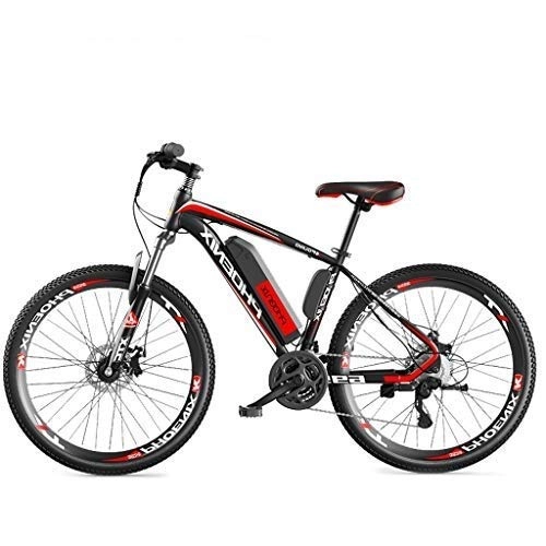 Mountain bike elettriches : LZMXMYS Bici elettrica, 26 '' Electric Mountain Bike con Rimovibile di Alta capacit agli ioni di Litio (36V 250W), Bici elettrica 27 Speed Gear for Outdoor Ciclismo Viaggi Work out (Color : Red)