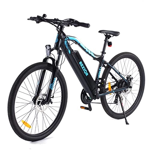 Mountain bike elettriches : MANPATEL Bici elettriche 27.5" Bicicletta Elettrica Pedalata Assistita 250 W con Batteria da 12.5Ah / 48V Blu