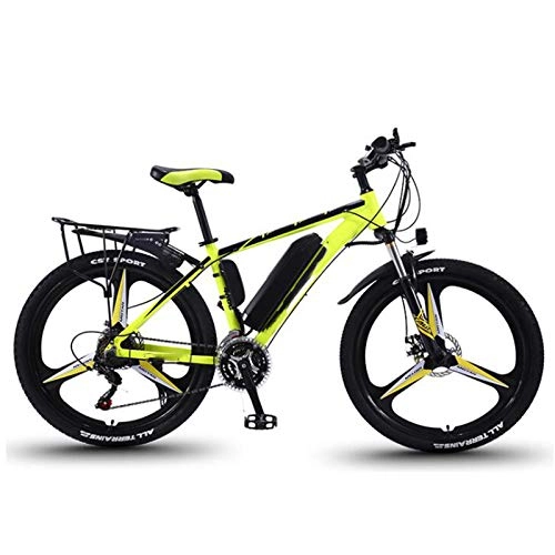 Mountain bike elettriches : Mountain bike elettrica, bici elettrica da 26 pollici con batteria sostituibile da 36 V, motore brushless da 350 W, cambio a 27 velocità unisex (green-B 10ah)