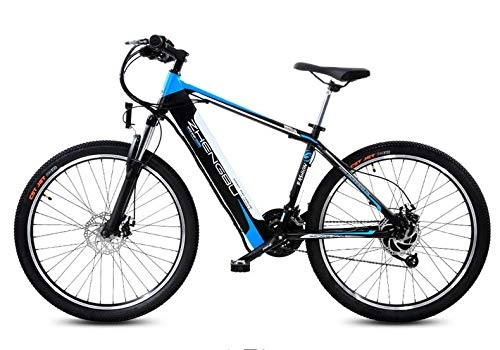 Mountain bike elettriches : Mountain Bike Elettrica - Bicicletta Elettrica Pieghevole, Front And Rear Double Disc Brake + Power off, Batteria Rimovibile agli Ioni di Litio da 48 V / 10Ah, Blu
