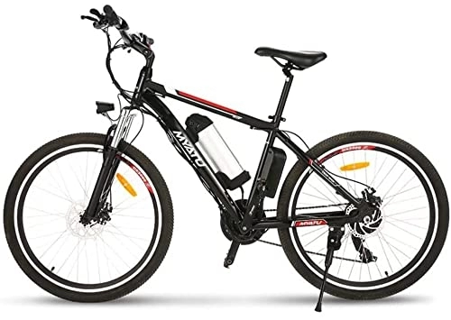 Mountain bike elettriches : MYATU Bicicletta elettrica da 26 pollici con batteria al litio da 36 V 10, 4 Ah e Shimano a 21 velocità, mountain bike E per uomo e donna