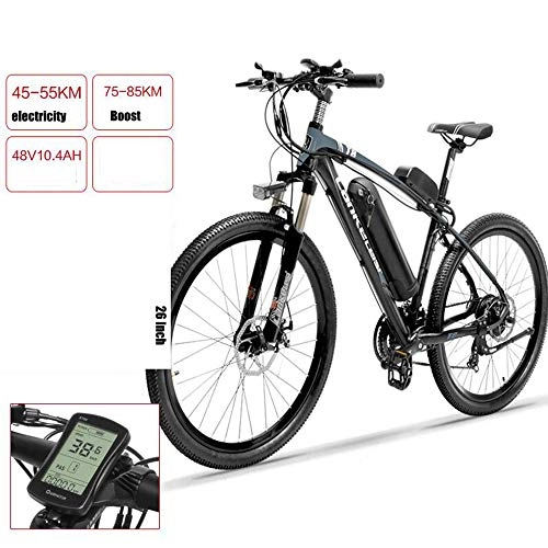 Mountain bike elettriches : MYYDD Mountain Bike elettrica, 26 Pollici Mens E-Bike Citybike Commuter Bike con Batteria al Litio Rimovibile 36V / 48V, C, 48V50km